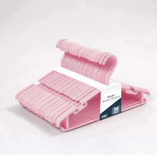Kidoola 36 Pack Plastic Kids Hangers, Pink