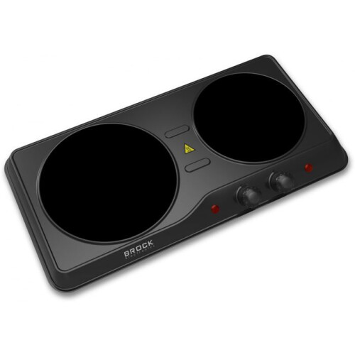 Plaque de cuisson de table - BROCK - HPI 3002 BK - Surface infrarouge - Commande mécanique - 2000 W
