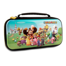 Housse pour console Nintendo Switch - NACON - Deluxe RDS Super Mario - Extérieur rigide - Rabat rembourré - Rangement 12 jeux