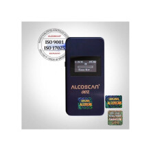 Alcootest mit Farb-OLED-Display - ALCOSCAN - Eingebauter wiederaufladbarer Akku - Echtzeituhr - Internes Thermometer
