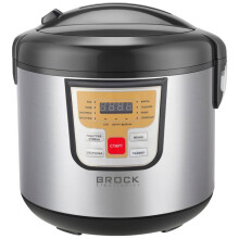 Multicuiseur gris noir - BROCK - MC 1000 - 5 l - 900 W - 11 programmes - Départ différé - Maintien au chaud automatique