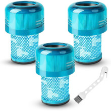 Ersatzfilter-Set, kompatibel mit V12 Detect Slim Staubsauger – ABS+Filter Cotton, 3 Filter + Reinigungsbürste