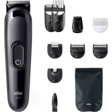 Multifunctionele zwarte trimmer - BRAUN - AIO3560 - 10-in-1 - 14 posities - Verstelbare opzetstukken 3–21 mm - 50 min autonomie