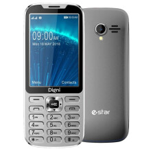 Telefone com teclas prateadas - ESTAR - Tela TFT 3,5" - 4G LTE - Bateria 1750 mAh - Memória interna 48 Mo