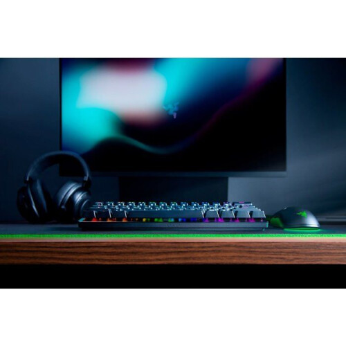 Razer Clavier de jeu compact blanc - RAZER - Razer Huntsman Mini - Format 60% - Interrupteurs rouges Razer - Optomécanique 1