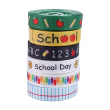 6 Stück 3/8'' Schulanfangsbänder, Bleistift-ABC-Bänder, Willkommensbänder für die Schule zum Verpacken Von Geschenken und für Partydekorationen