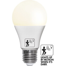 LED svietidlo E27 A60 senzor 4,8W 2700K 470 lumenov