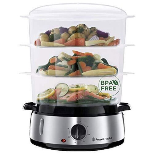 Russell Hobbs Russell Hobbs Dampfgarer 9L Programmierbarer Timer, Gemüse, Reis, Eier - 19270-56 1