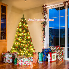 180cm Künstlicher Weihnachtsbaum Tannenbaum Christbaum mit 1.000 PVC-Tannennadeln Grün