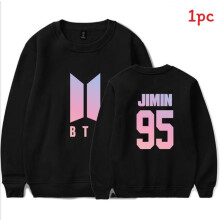 (JIMIN Negro,XL)Bts Hoodie Sweatshirt Unisex Casual Pullover For Fans Fashion Streetwear