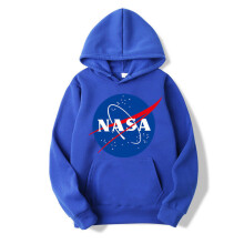 (Blue,Tag 3XL=US XL)Nasa Hoodie Pullover Tops Sweaters Unisex Hiphop Skateboard Tops Sweatshirts