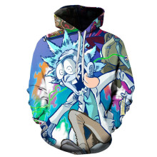 (Style E,S)Rick And Morty3d Digital Printed Hoodie Hooded Men Fashion Clothing Leisure