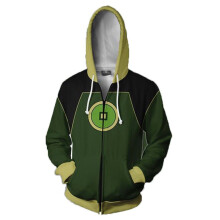 (Green Black,L)Avatar The Last Airbender Hoodie Cosplay Costume Man Women Anime Zipper Jackets