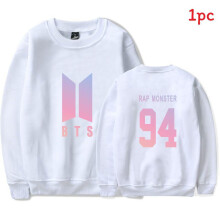 (Rap Monster Blanco,XXXL)Bts Hoodie Sweatshirt Unisex Casual Pullover For Fans Streetwear Fashion