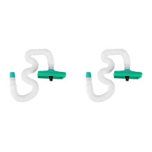 2X Universell Billuftkonditionering Ventilationsslang Teleskopisk Bil Luftkonditionering A/C Utloppsslang, Vit & Grön