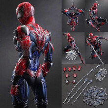 Articulated Spider-Man Action Figure 28cm Red Black PVC with Stand Collectible