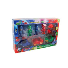 Virtual Trend 4-Piece Pajama Heroes Figurine Set with Battle Cars & Accessories