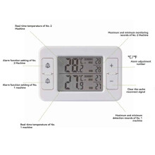 Thermomètre Sans Fil pour Congélateur Intérieur et Extérieur, Capteur de Température avec Alarme Sonore, Jauge de Température pour Cuisine