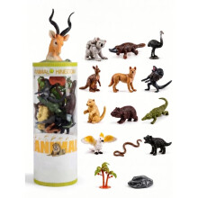 Excitat 12-Piece Australian Wild Animal Figurine Set - Koala Kangaroo Platypus Crocodile Educational Toy with Scene Accessories