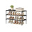 3-Tier Shoe Rack - Metal Frame - Ink Black - Space-Saving Design with Fabric Shelves 1
