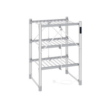 Heated Clothes Airer - Aluminium Alloy - Silver - Foldable with Fabric Cover and Control Panel