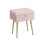 Vanity Stool - Wood and Metal - Slate Grey - Storage with Adjustable Feet 1