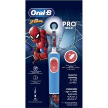 Cepillo de dientes eléctrico para niños - ORAL-B - Spiderman - Modelo D103 Vitality PRO Niños - Azul