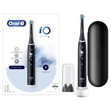 Cepillo de dientes eléctrico negro - ORAL-B - Tecnología magnética iO - Sensor de presión - Pantalla interactiva
