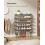 3-Tier Shoe Rack - Metal Frame - Ink Black - Space-Saving Design with Fabric Shelves 3