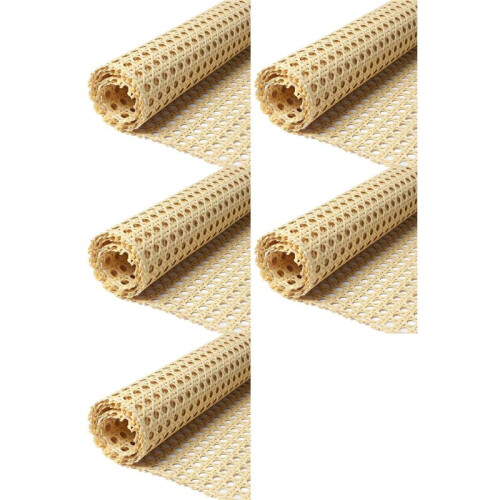 5X Rolos de Fita de Vime de 80 Polegadas de Comprimento (6,6 Pés) Fita de Vime Natural de 16 Polegadas de Largura para Móveis, Cadeiras, Armários e