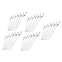 30pcs Long Handle Stainless Steel Tea Coffee Spoons Ice Cream Cutlery
