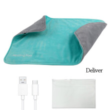 (Green) 50*30CM Winter 10W Electric Heating Blanket Rapid Heating USB Heated Mat Thermal Blanket Washable Pet Heating Pad Home