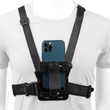 Mobile Phone Chest Mount Harness Strap Holder, Cell Phone Clip Action Camera Pov-G