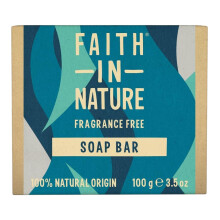 Faith In Nature Natural Fragrance Free Vegan Bar Soap 6 100g