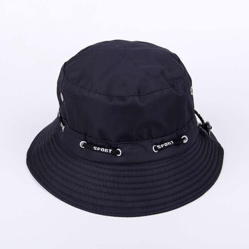 (Bleu, pack-1) Foldable Bucket Hat Wide Brim UV Protection Solid Color Flat Top Unisex Sun Hat