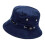 (Kaki, pack-5) Foldable Bucket Hat Wide Brim UV Protection Solid Color Flat Top Unisex Sun Hat 6