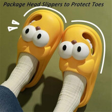 Cartoon Big Eye Dog Slippers – Cute Funny Women's Slippers with Kiss Tongue Design