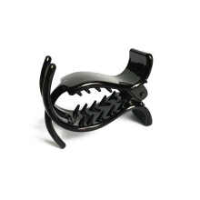 (Comme sur l'image, pack-4) 3 Teeth Hair Clip for Women Black Plastic Hairpin Mini Crab Claw Clamp Non Slip Jaw Grip for Daily Styling 6 Pack