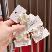 (Comme sur l'image, pack-4) Pearl Hair Clips for Women, Hollow Heart Hairpins, Fashion Hair Accessories for Girls