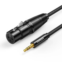 Ugreen 3,5mm audio kabel Mini Jack (samec) na XLR (samice), 1 m - černý