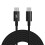 Rychlonabíjecí kabel USB-C na USB-C 60W, 3A, PD, 3m - černý 1