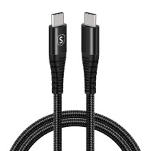 Kabel USB-C na USB-C 5A, 100W, 1m - černý