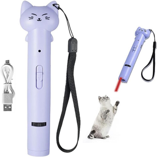Interactive Cat Toy with Laser Pointer – Rechargeable for Kittens & Dogs