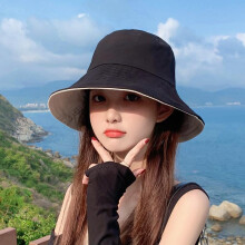 (Bleu naval, pack-3) Women's Wide Brim Bucket Hat Reversible Foldable Sun Hat Panama Beach Fishing Travel