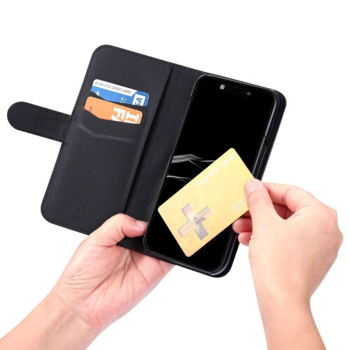 Pouzdro Wallet 2-v-1 pro iPhone 16 - černé 2