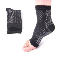 (Noir, L) Compression Socks for Men Women - Comfortable Anti-Fatigue Elastic Cuff Relief Swelling Ankle