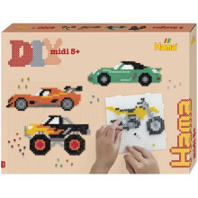 Ironing Beads Set - HAMA - Vehicles - 4000 pieces - Large plates - From 5 years old