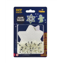 Ironing beads midday - HAMA - Star light - 350 beads - Glow in the dark - Diam. 5 mm