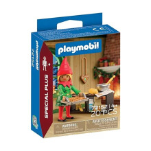 Figurine - PLAYMOBIL - Playmobil 72152 - Christmas Elf Pastry Chef - Removable Skirt and Accessories - Utensils for Kids