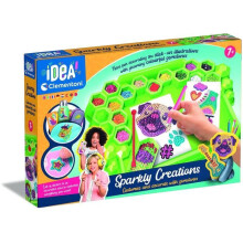 Creative workshop - Clementoni - Sparkling 3D sticker creations - Colorful gems and clay